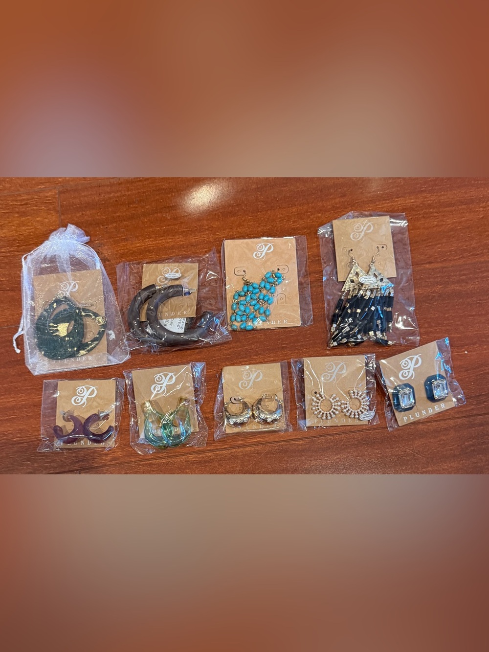 Plunder Mixed Earrings Lot — Turquoise, Black, Teal & Gold Accents
